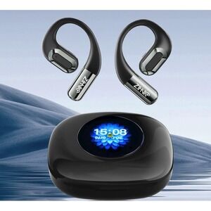 Zihnic Bluetooth Headphones Wireless Earbuds with Smart Charging Case Black